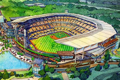 Early Renderings of the Atlanta Braves New Stadium | Architect Magazine | Architecture, Mixed ...