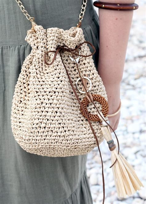 Crochet Drawstring Bag Pattern - Handy Little Me