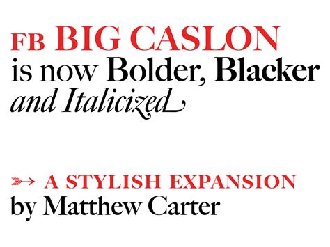 Big Caslon · News · Font Bureau | Caslon, Typography fonts, New fonts