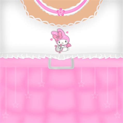 Roblox t-shirt // white my melody top w/ pink fluffy skirt - my melody themed ☁️💞 | Cute tshirt ...