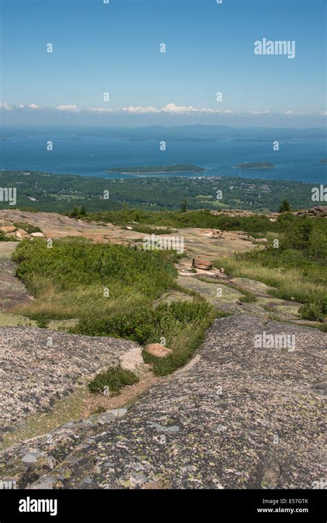 Maine, Bar Harbor, Acadia National Park. View of Bar Island, accessed ...