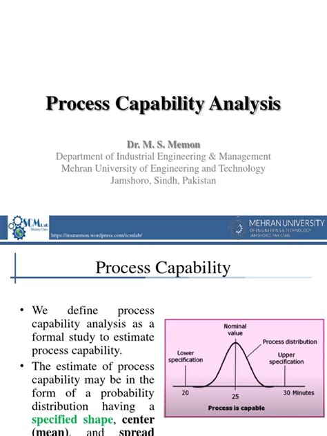 Analysis of Process Capability for Continuous Data Using Statistical Process Control Methods ...