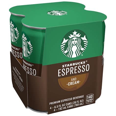 Starbucks Double Shot Espresso and Cream Premium Coffee Drink 6.5 oz ...