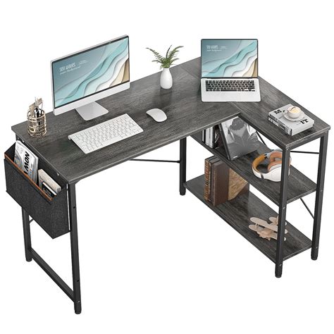 Buy Small L Shaped Computer Desk, Homieasy 47 Inch L-Shaped Corner Desk with Reversible Storage ...