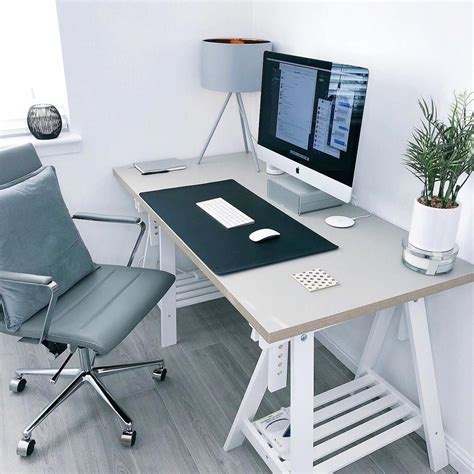 Minimalist Grey iMac workspace by @__jamesmcdonald. Desk mat from @ulxstore #minimalsetups # ...