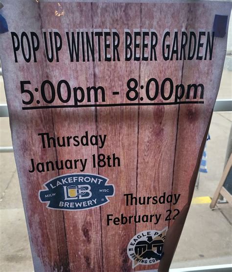 Join us for a Winter Beer Garden with Eagle Park, Cellar Oak Creek, February 22 2024 | AllEvents.in