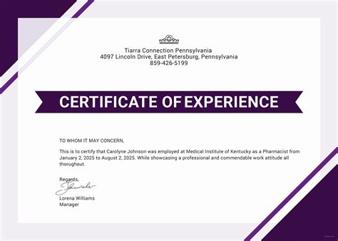 Free Certificate of Job Experience Template in Adobe Photoshop ...