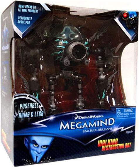 Megamind Walking Destruction Bot Action Figure Poseable Arms Legs Manley Toys - ToyWiz