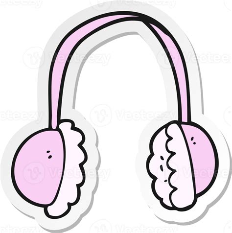 sticker of a cartoon ear muffs 39912430 PNG