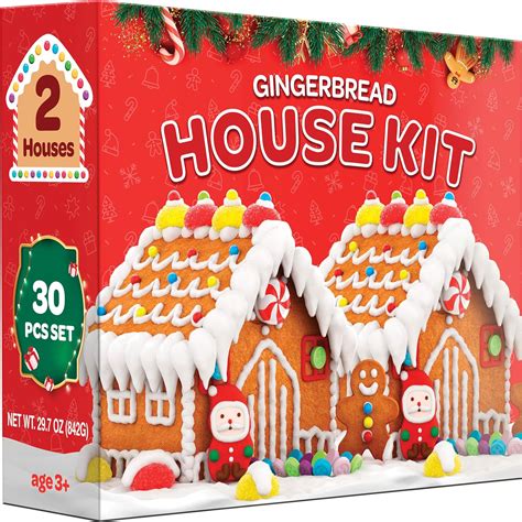 Amazon.com : Gingerbread House kit [Set of 2] DIY Gingerbread House ...