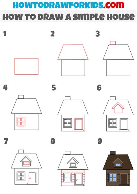 How to Draw a Simple House - Easy Drawing Tutorial For Kids