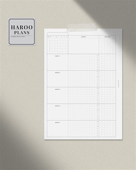 Monthly Planner A5 Printable Inserts Monthly Organizer - Etsy