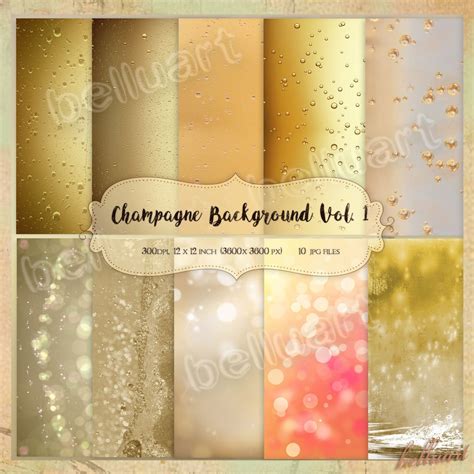 10 Champagne Backgrounds Vol. 1 Sparkling Champagne Bubbles - Etsy