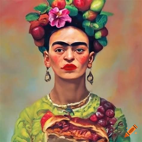 Apple strudel painting inspired by frida kahlo on Craiyon