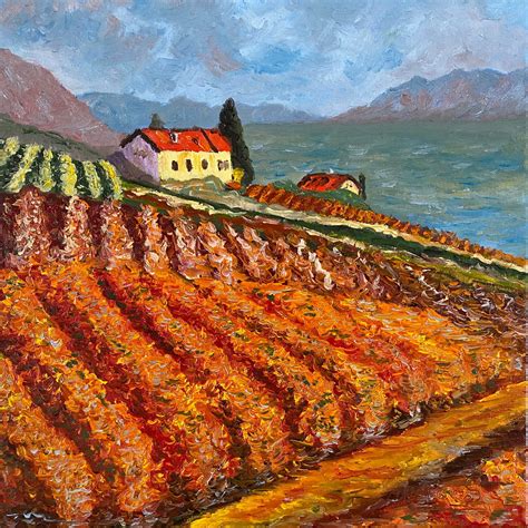 Landscape oil Painting original Vineyard by NicksSanDiegoArt on DeviantArt