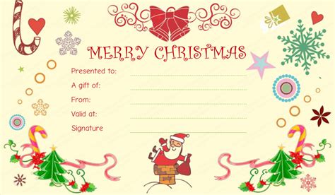 Christmas Gift Certificate Template Free Download (4) - TEMPLATES EXAMPLE | TEMPLATES EXAMPLE ...