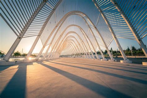 Buildings and Architecture at the Athens Olympic Stadium at Dusk Editorial Photo - Image of ...