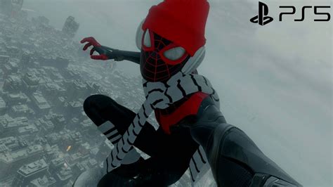 Spider-Man Miles Morales - Winter Suit Free Roam Gameplay (Performance RT Mode) - YouTube