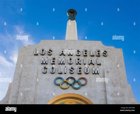 Los Angeles, CA - November 2022: Los Angeles Memorial Coliseum, home to USC football, Olympics ...