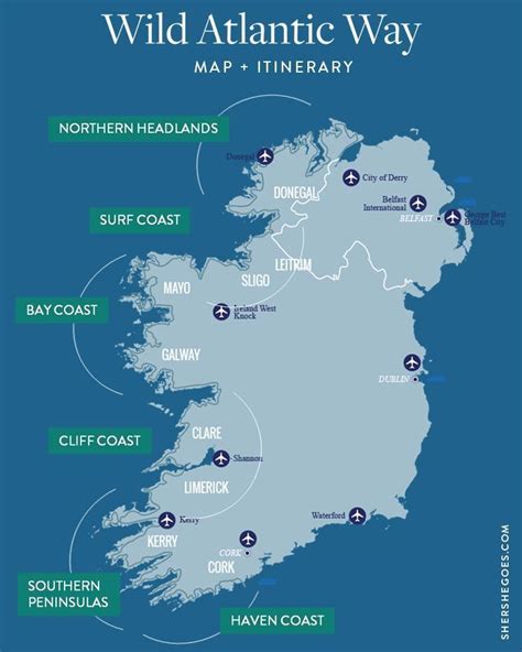 wild atlantic way ireland map - visiting ireland and have the wild atlantic way on your bucket ...