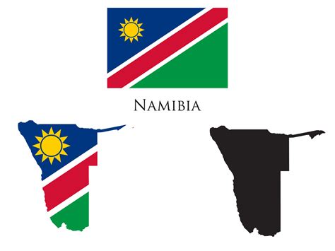 namibia Flag and map illustration vector 21223261 Vector Art at Vecteezy