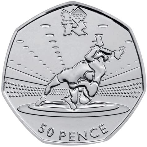 50 pence coin - Wrestling | United Kingdom 2011