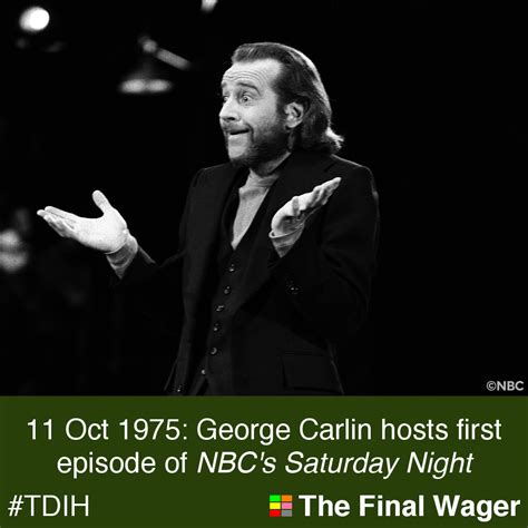 11 Oct 1975: George Carlin hosts SNL debut | The Final Wager