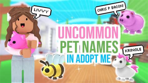 50 Uncommon Pet Names In Adopt Me!!! | SunsetSafari - YouTube