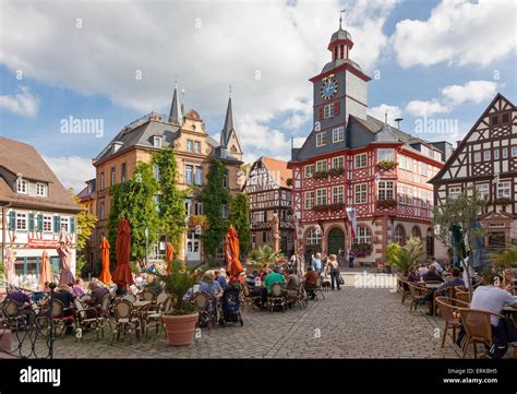 Old Market Square, Heppenheim, Hesse, Germany Stock Photo - Alamy