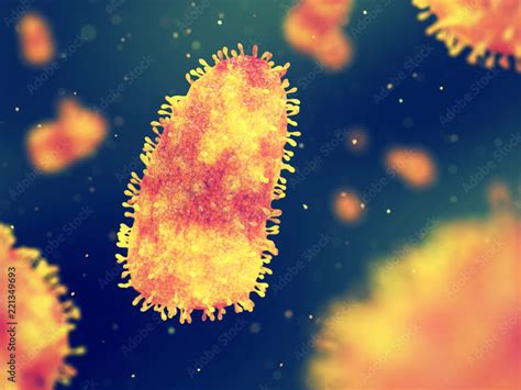 Rabies is a deadly viral disease of the nervous system, Rabies virus infection 素材庫插圖 | Adobe Stock