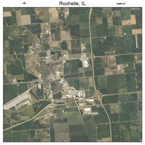 Aerial Photography Map of Rochelle, IL Illinois