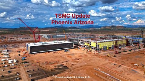 Taiwan Semiconductor Manufacturing Company, PHX Arizona Construction Update in 4K by Part 107 ...