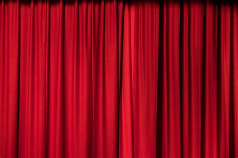 Red stage curtain in a theater - StockFreedom - Premium Stock Photography