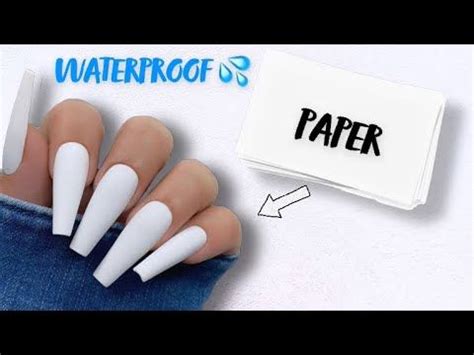 How to make DIY WATERPROOF PAPER NAILS | Fake Nails From Paper ...