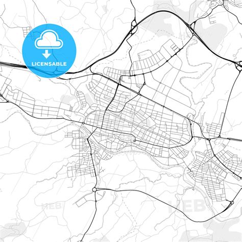 Vector PDF map of Igualada, Spain - HEBSTREITS