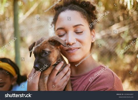 Love Dog Animal Shelter Black Woman Stock Photo 2224616267 | Shutterstock