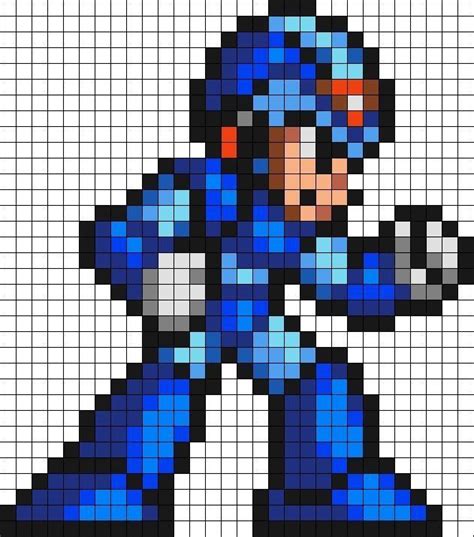 Megamen Pixel art | Arte em pixels, Desenhos do mario, Desenho quadriculado