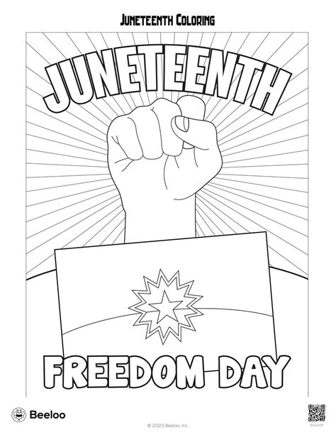 Juneteenth-themed Coloring Pages • Beeloo Printable Crafts and Activities for Kids