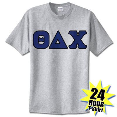 Theta Delta Chi Letter T-Shirt Greek Gear and Merchandise