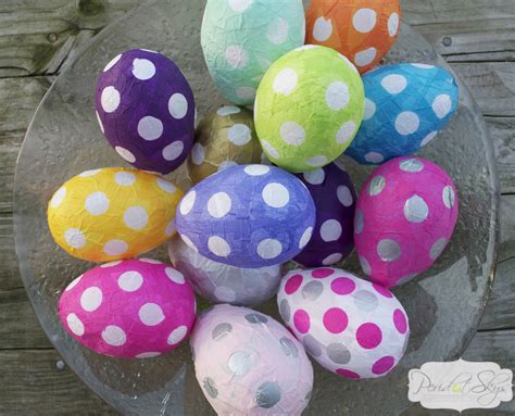 DIY Paper mache' Easter eggs - Peridot Skies