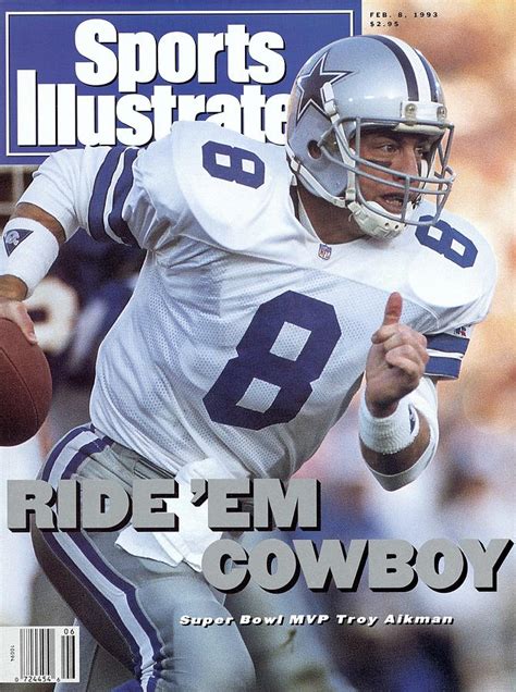 Dallas Cowboys Qb Troy Aikman, Super Bowl Xxvii Sports Illustrated ...