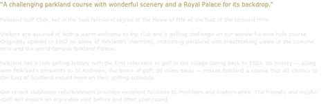 Falkland Golf Club Official Site