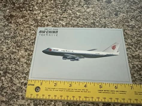 AIR CHINA BOEING 747-200 inflight big airline issued postcard $0.99 ...