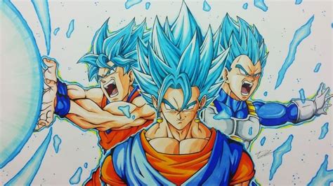 Veggeto SSJ Blue - Goku and Vegeta SSJ Blue | Dragon ball art, Dragon ball, Dragon ball super