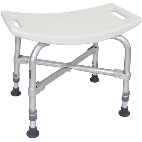 Roscoe Heavy Duty Shower Chair without Back, White - Walmart.com ...