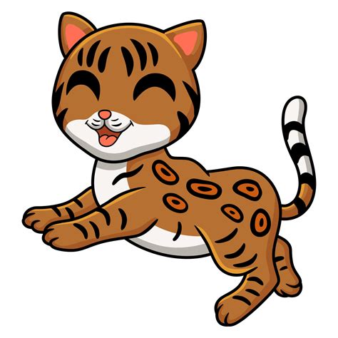 Cute bengal cat cartoon walking 17157500 Vector Art at Vecteezy