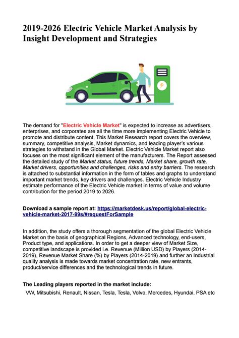 2019-2026 Electric Vehicle Market Analysis by Insight Development and ...