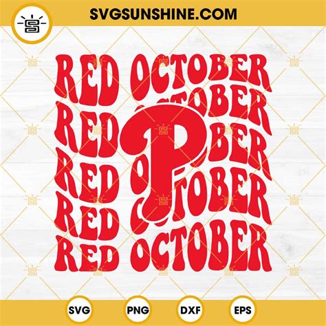 P Red October SVG, Philadelphia Phillies Logo SVG PNG Files