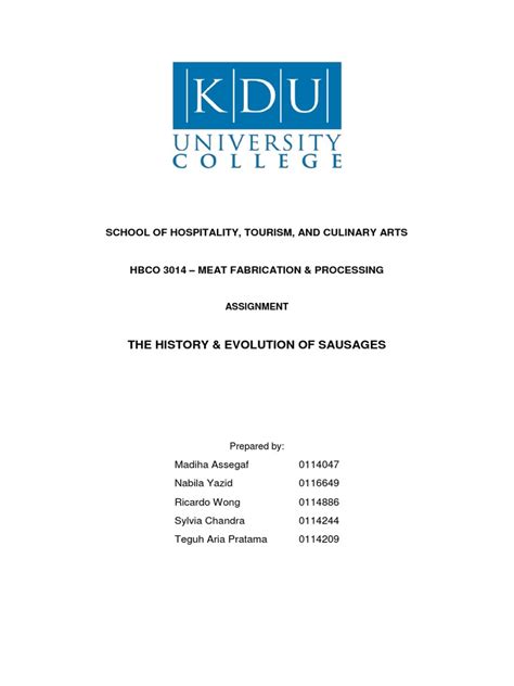 The History and Evolution of Sausages | PDF | Sausage | Curing (Food Preservation)