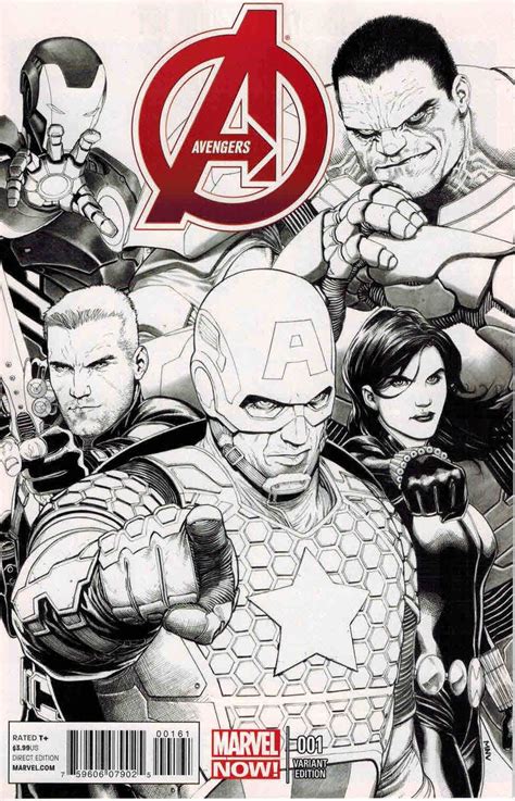 Avengers Comic Strip Black And White